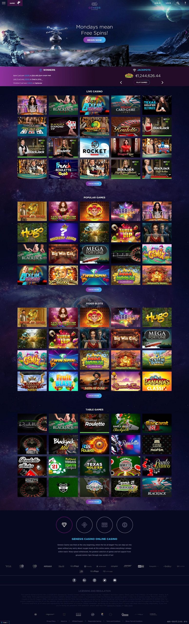 Genesis casino app